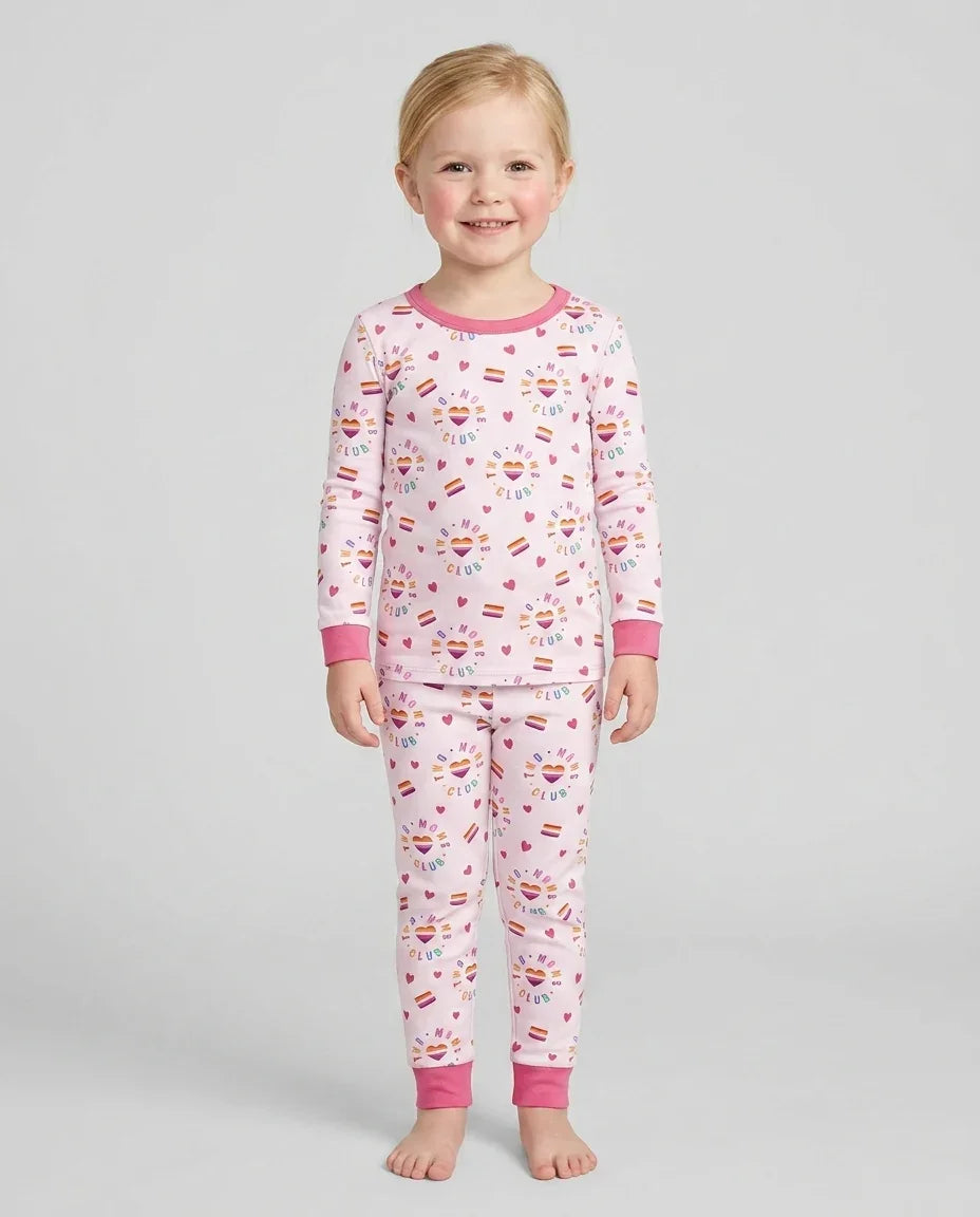 Zweiteiliges Langarm-Pyjama-Set mit Sommerfrüchten