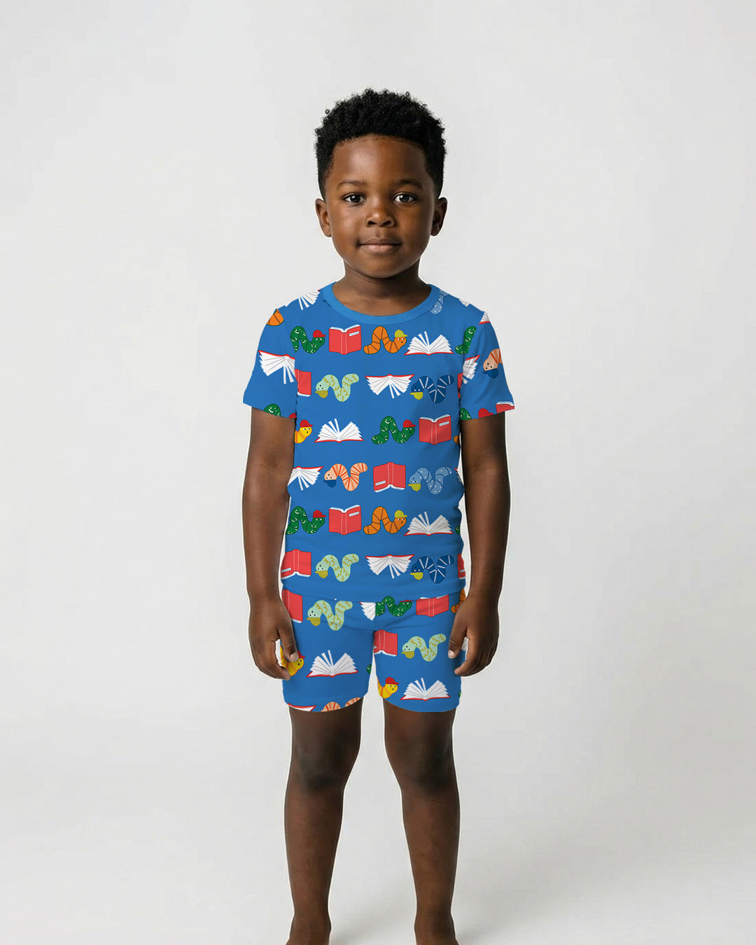 Schlafanzug-Set zweiteilig, kurze Ärmel, kurze Hose, Bambus