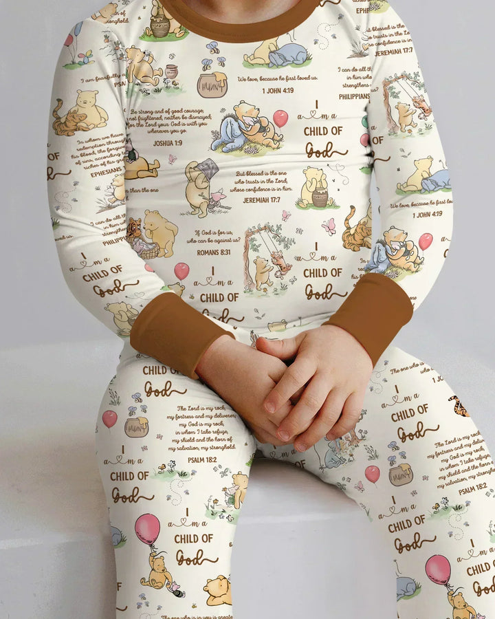Zweiteiliges Langarm-Pyjama-Set mit Sommerfrüchten