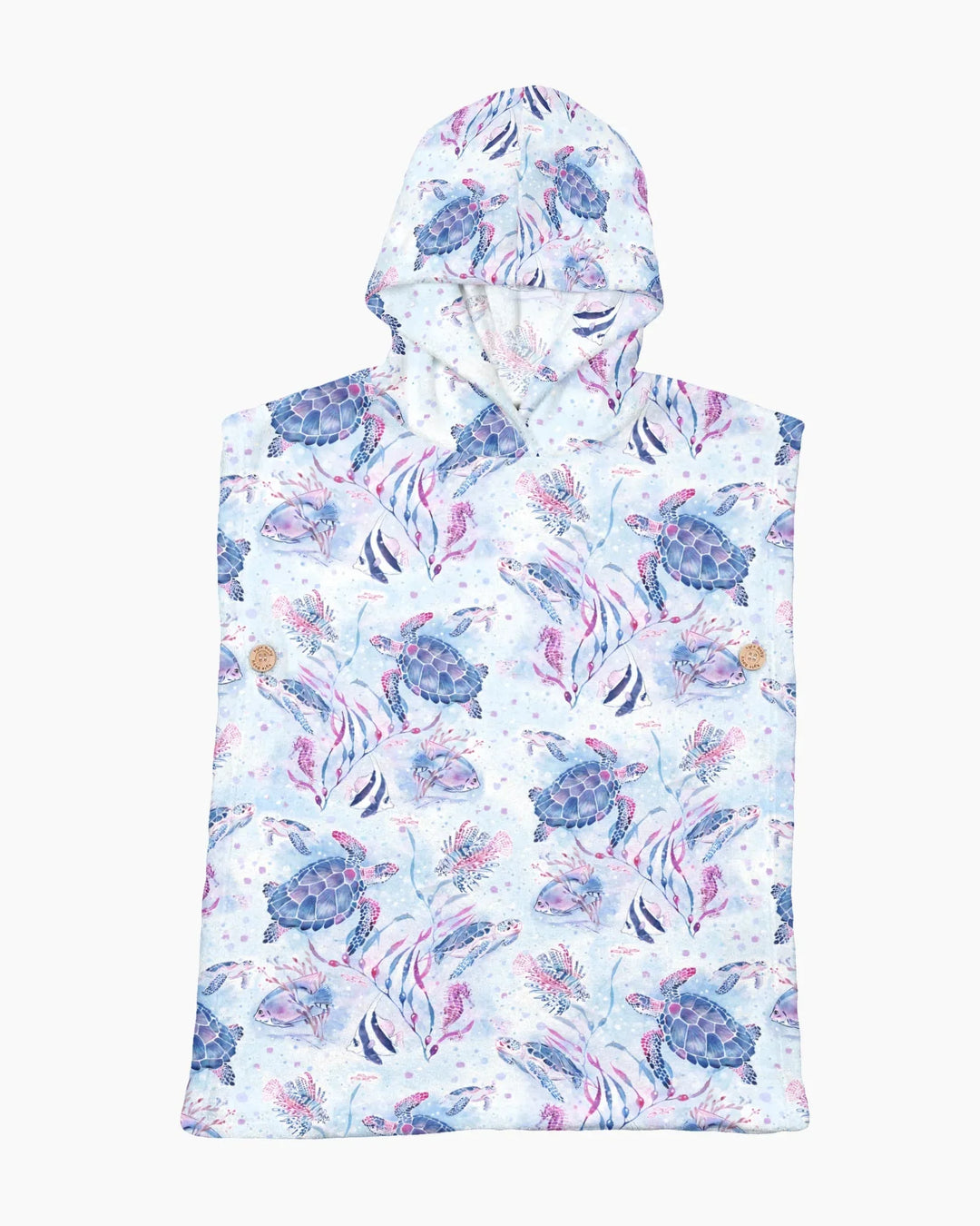 Little Turtles Familie passende Bambus-Bade-Ponchos