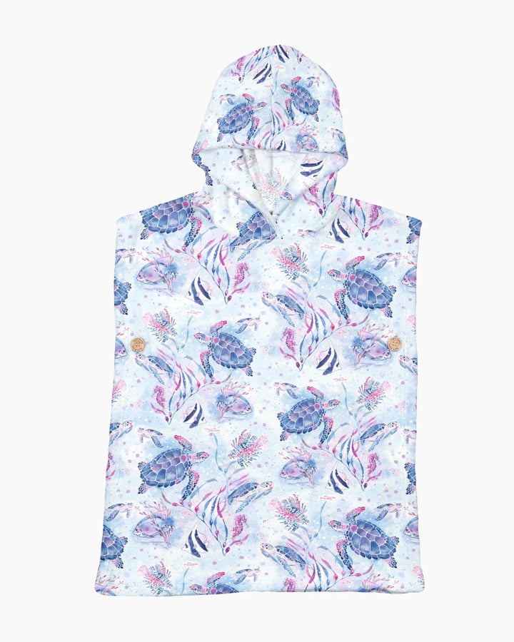 Little Turtles Familie passende Bambus-Bade-Ponchos