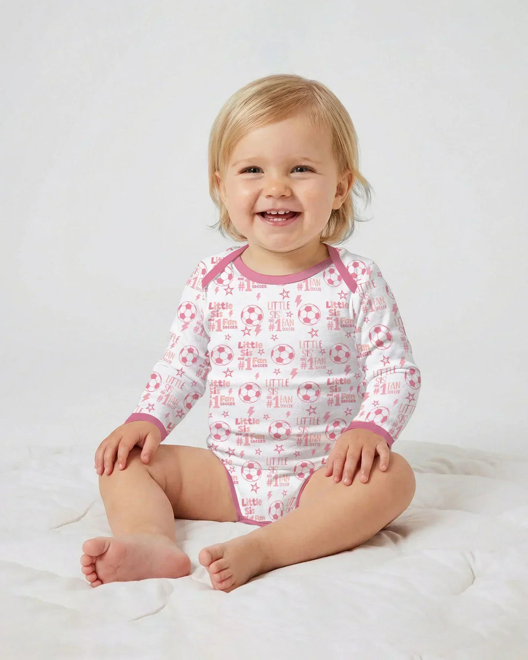 Gerippte Babykleidung mit individuellem Foto - Weich &amp; Skizzenhaft