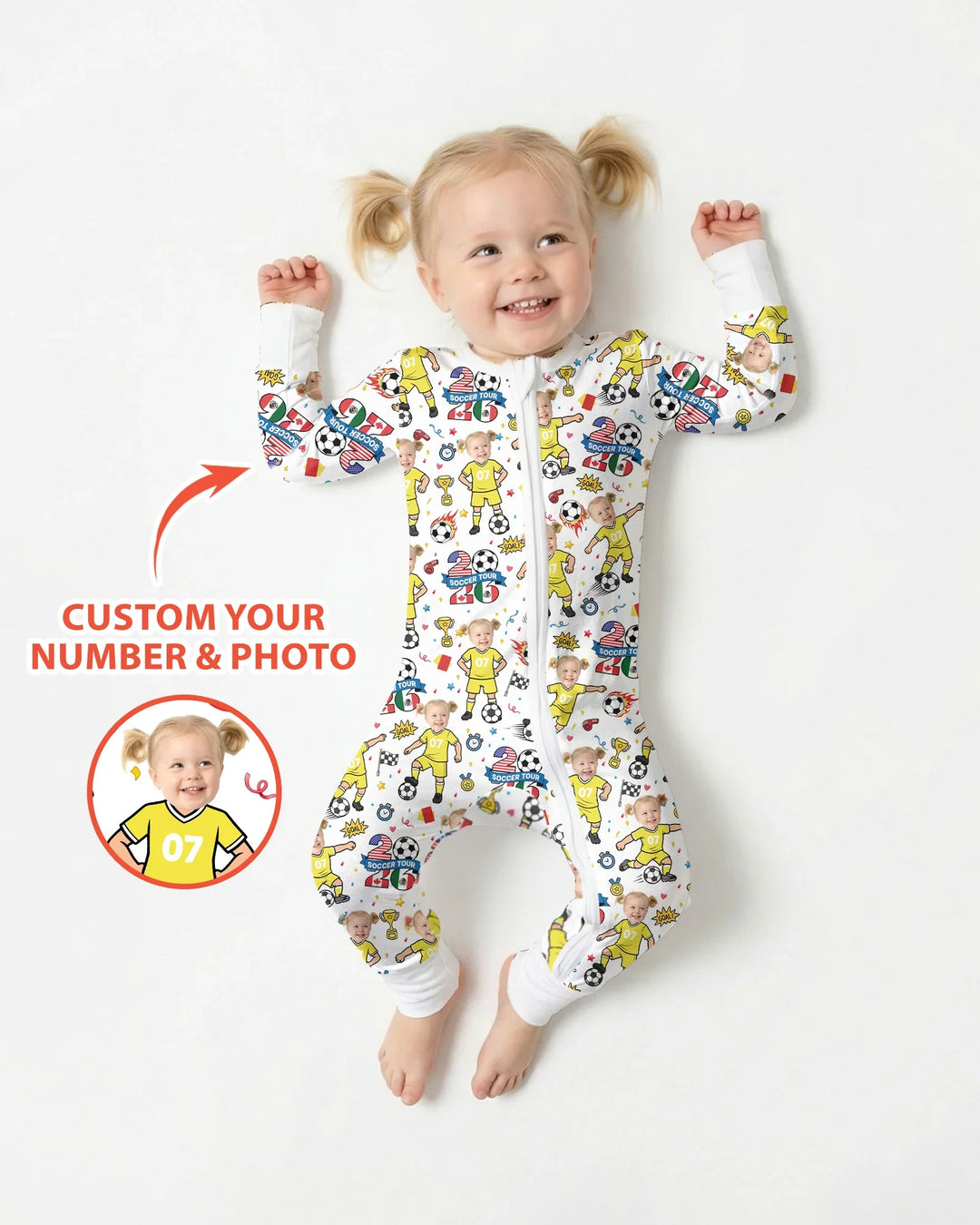 Gerippte Babykleidung mit individuellem Foto - Weich &amp; Skizzenhaft