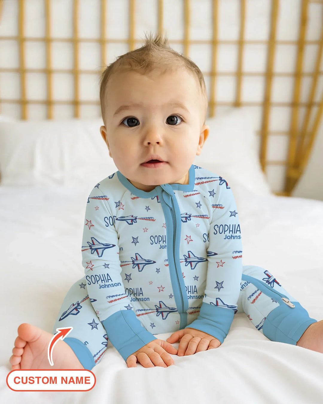 Gerippte Babykleidung mit individuellem Foto - Weich &amp; Skizzenhaft