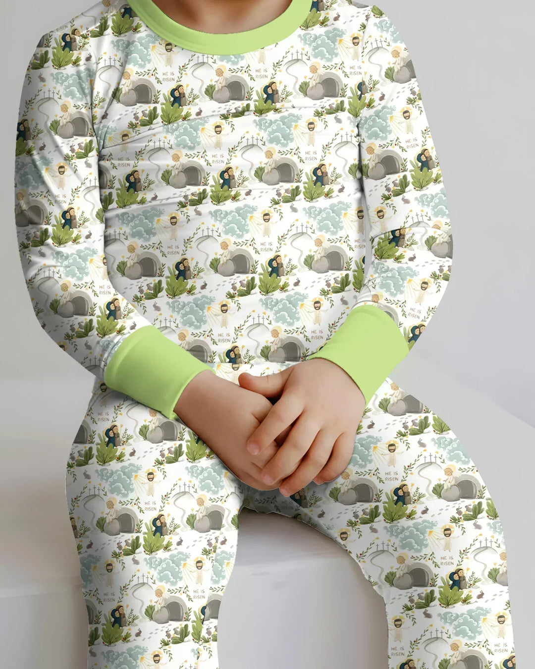 Zweiteiliges Langarm-Pyjama-Set mit Sommerfrüchten
