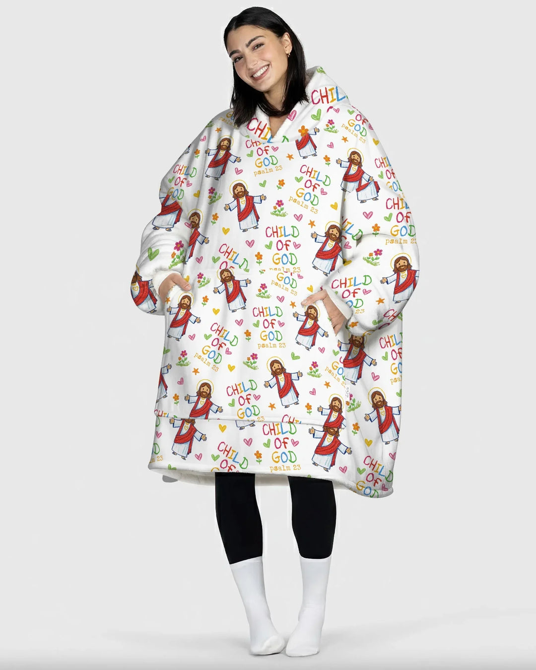 Jesus liebt mich Bambus-Decken-Hoodie