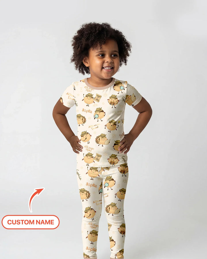 Zweiteiliges, kurzärmliges Pyjama-Set mit Marienkäfern