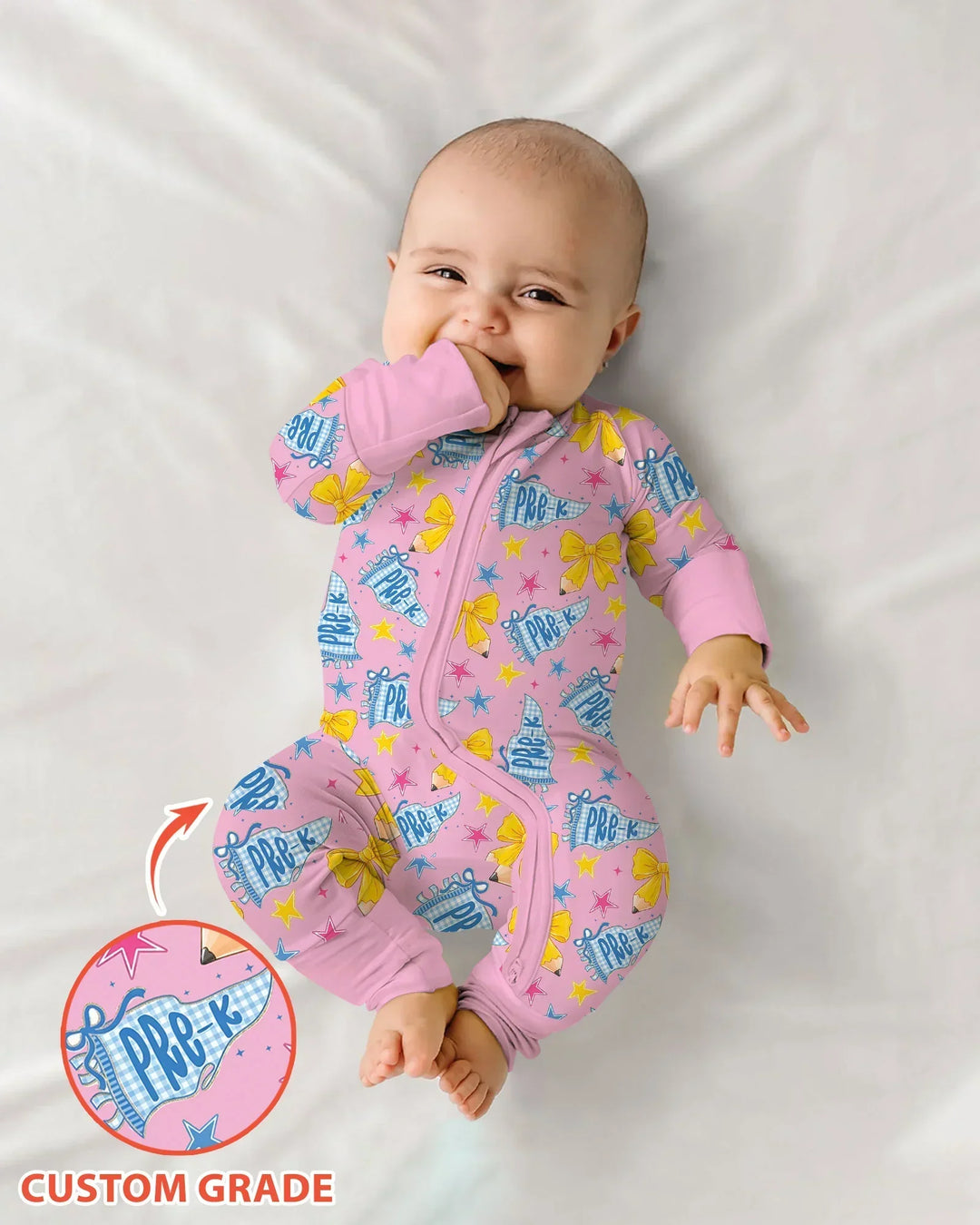 Gerippte Babykleidung mit individuellem Foto - Weich &amp; Skizzenhaft