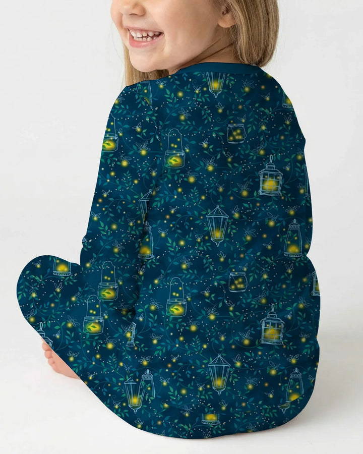 Zweiteiliges Langarm-Pyjama-Set mit Sommerfrüchten