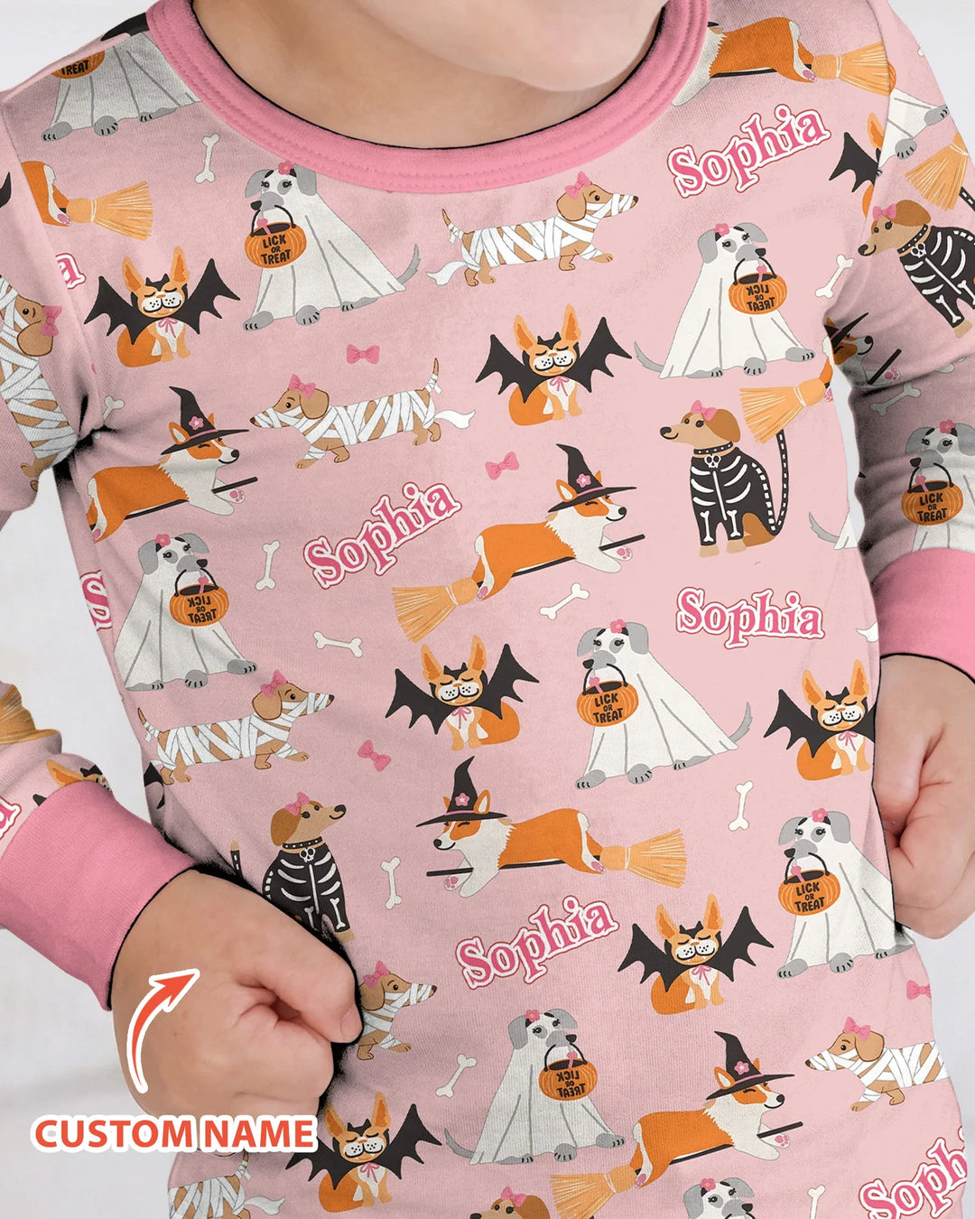 Halloween Dog Bamboo Two Piece Long Sleeve Pajama Set