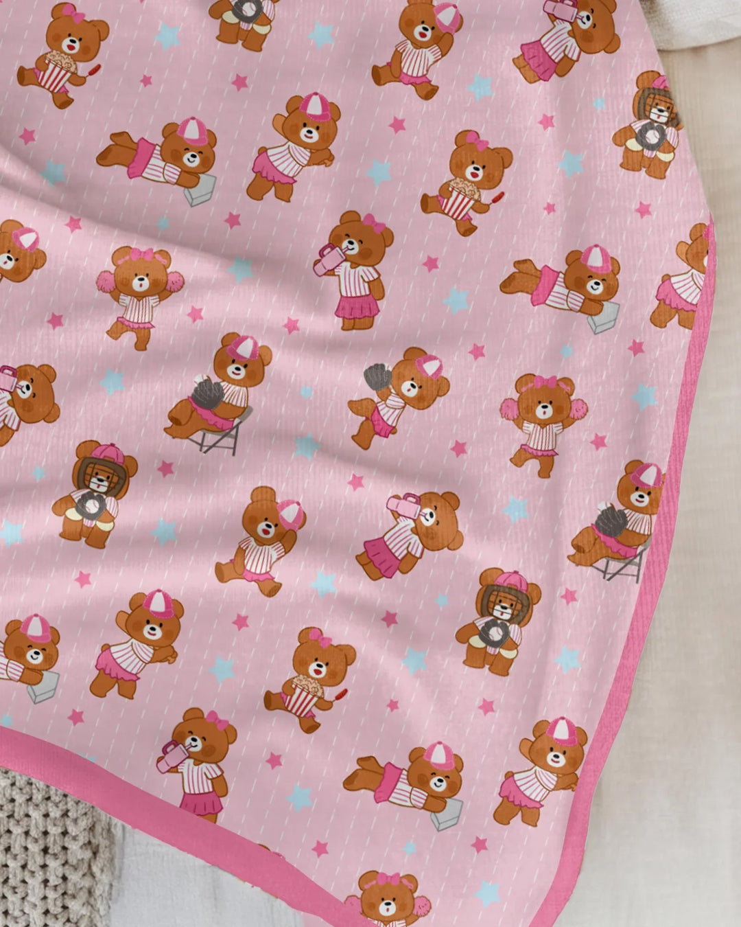 Born To Play Baseball Bamboo Blanket