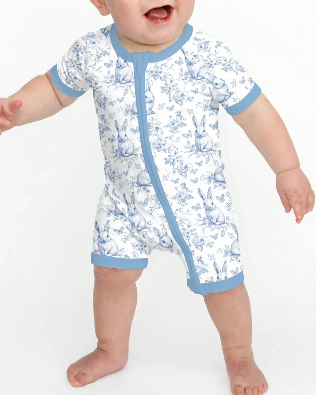 Easter Chinoiserie Toile de Jouy Bamboo Shorty Zippy