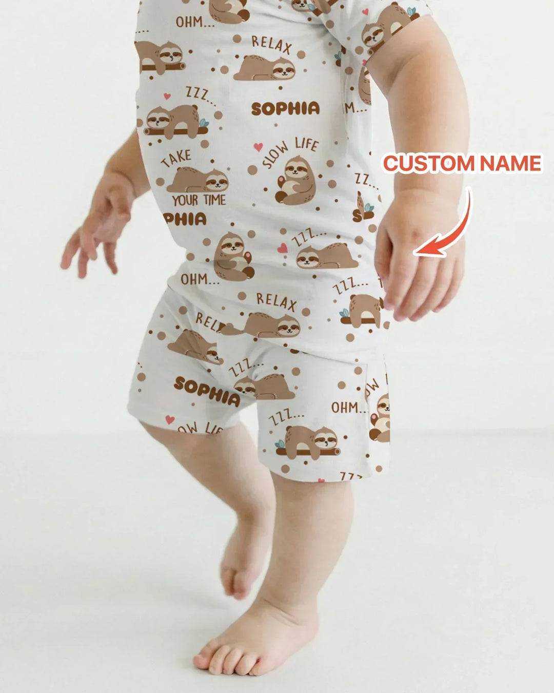 Zweiteiliges Pyjama-Set mit kurzen Ärmeln und Shorts im Sommer-Design