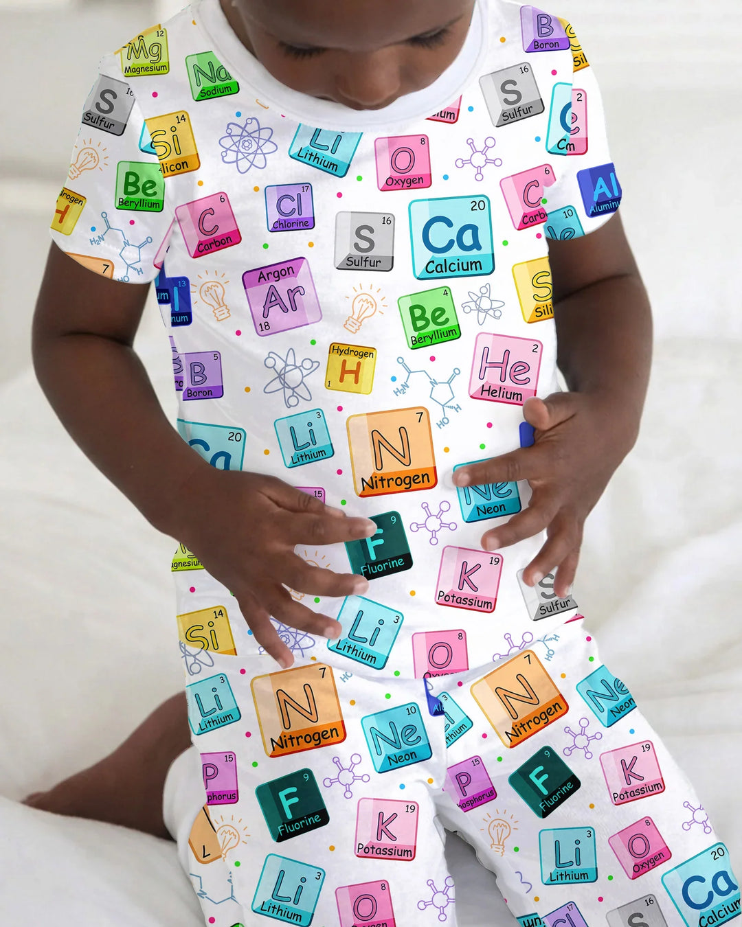 Zweiteiliges, kurzärmliges Pyjama-Set mit Marienkäfern
