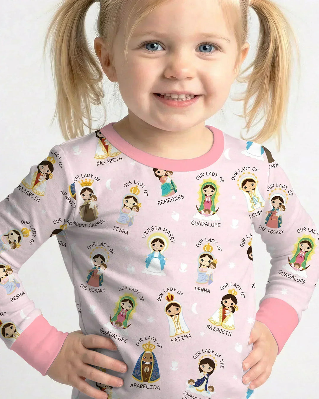 Little Marian Blessings Bamboo Two Piece Long Sleeve Pajama Set