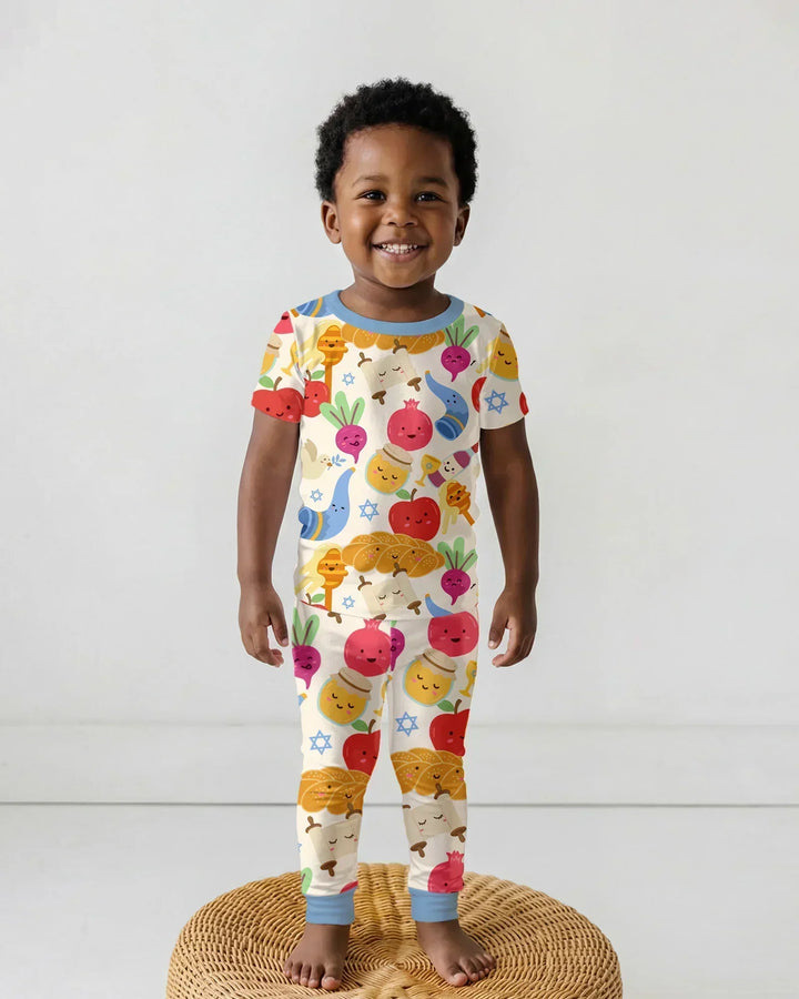 Zweiteiliges, kurzärmliges Pyjama-Set mit Marienkäfern