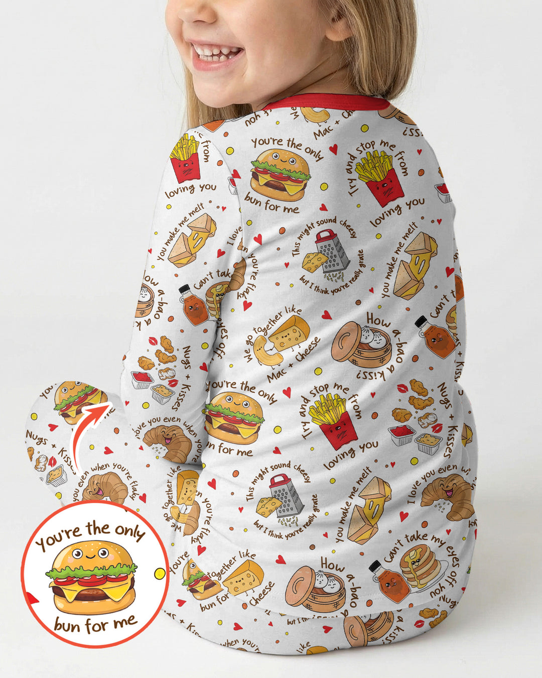 Food Puns Love Bamboo Two Piece Long Sleeve Pajama Set