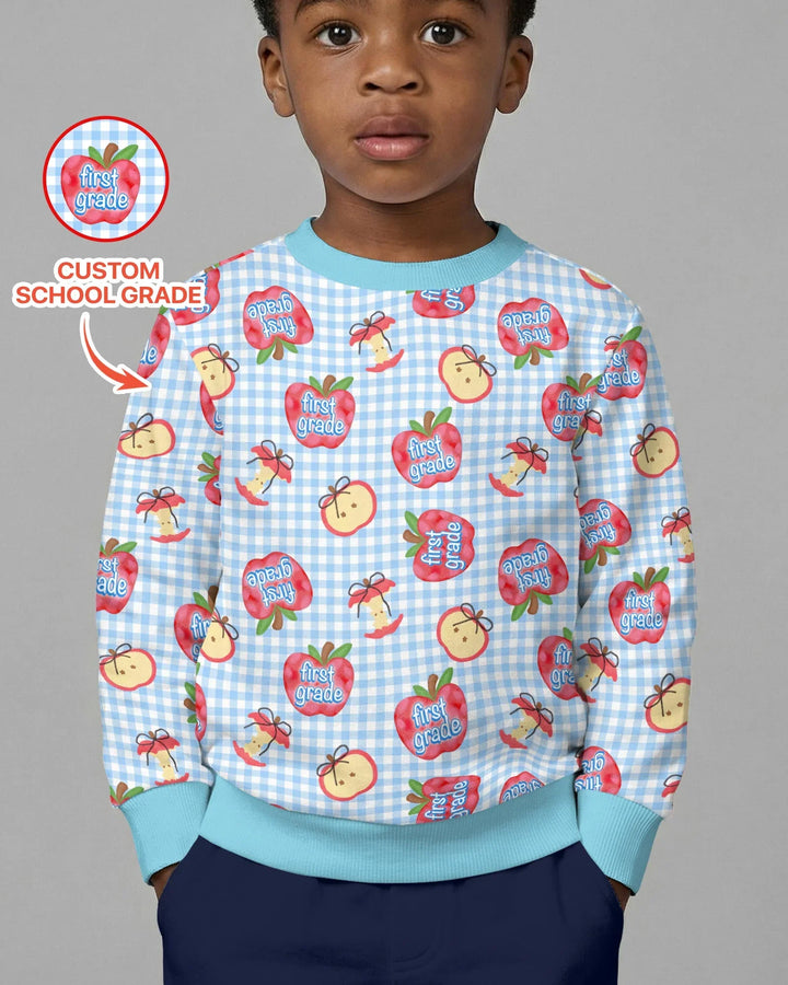 Custom School Grade Apple Days Bamboo Crewneck Sweatshirt