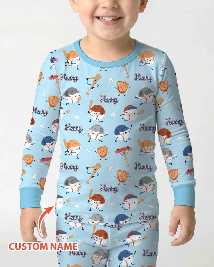 Zweiteiliges Langarm-Pyjama-Set mit Sommerfrüchten