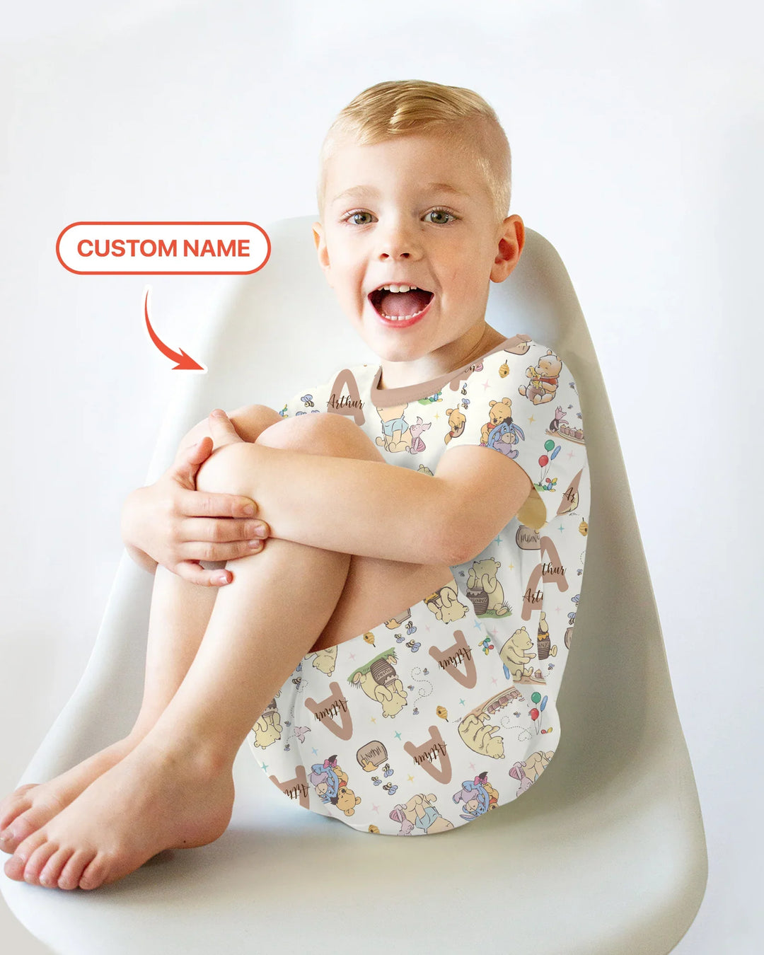 Zweiteiliges Pyjama-Set mit kurzen Ärmeln und Shorts im Sommer-Design