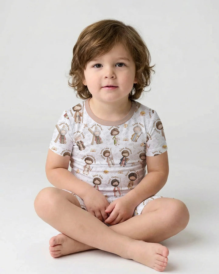 The 12 Apostles Bamboo Two Piece Short Sleeve Shorts Pajama Set