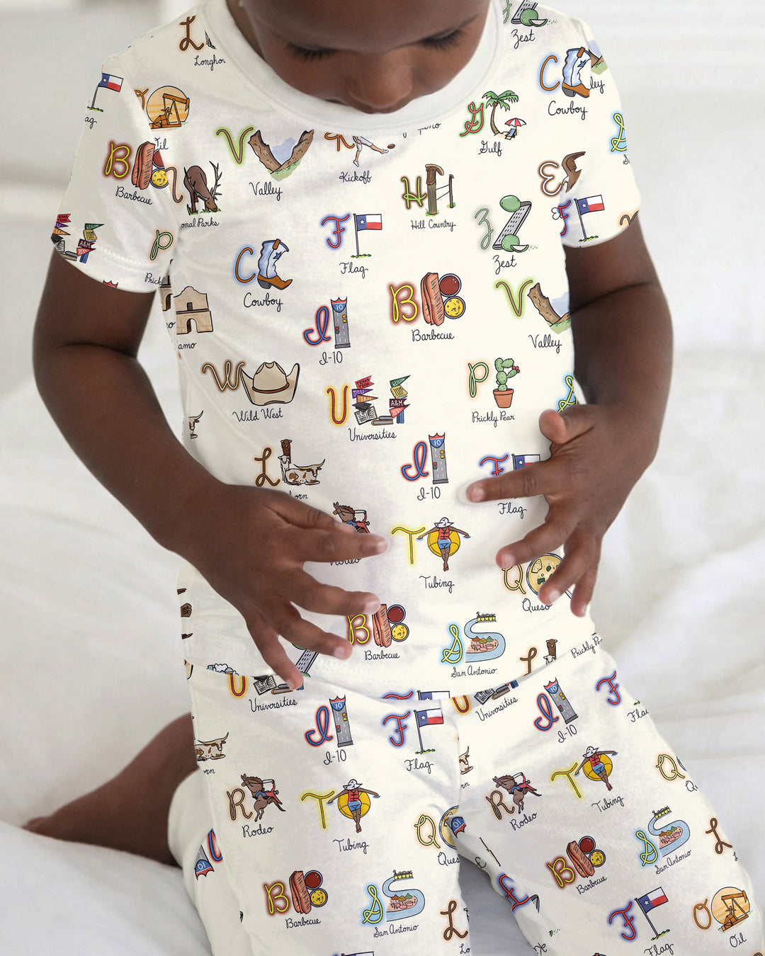 Zweiteiliges, kurzärmliges Pyjama-Set mit Marienkäfern