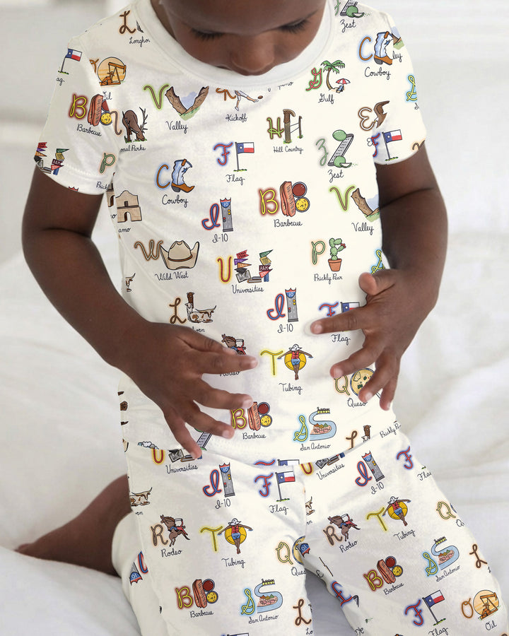 Zweiteiliges, kurzärmliges Pyjama-Set mit Marienkäfern