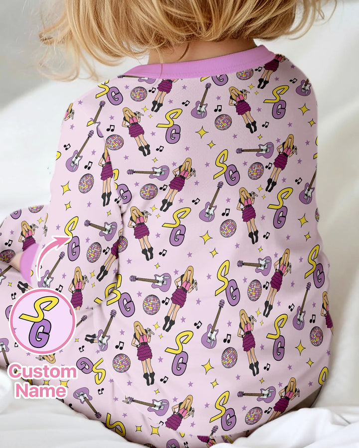 Zweiteiliges Langarm-Pyjama-Set mit Sommerfrüchten