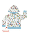 Benutzerdefinierter Name Feier Hundert Tage Bambus Reißverschluss Hoodie