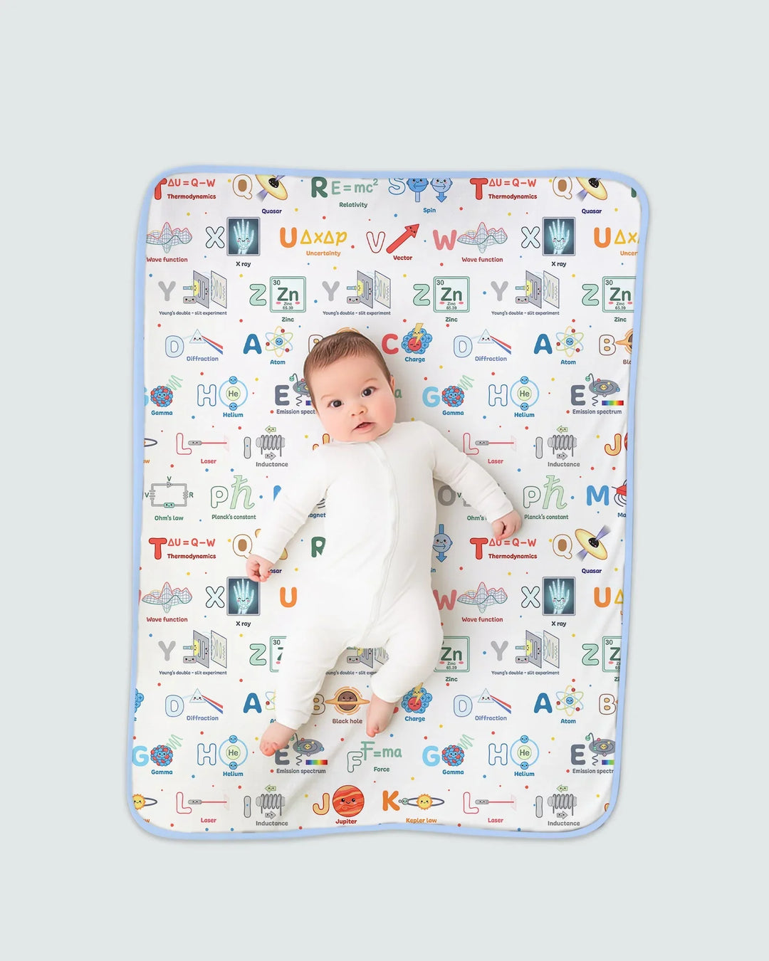 The Physics Alphabet Bamboo Blanket