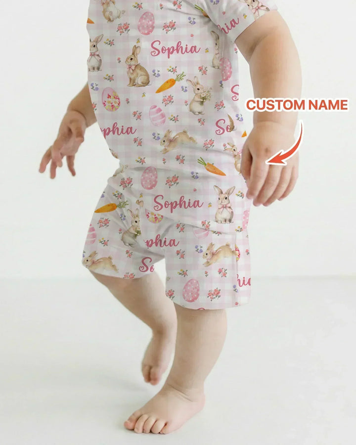 Zweiteiliges Pyjama-Set mit kurzen Ärmeln und Shorts im Sommer-Design