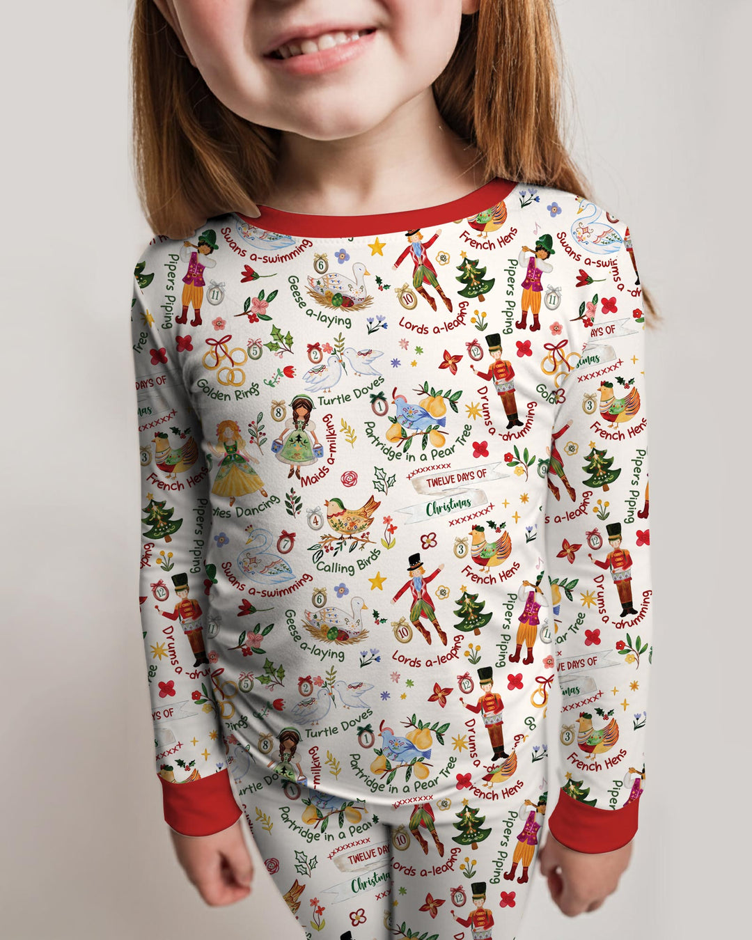 The 12 Days of Christmas Bamboo Two Piece Long Sleeve Pajama Set