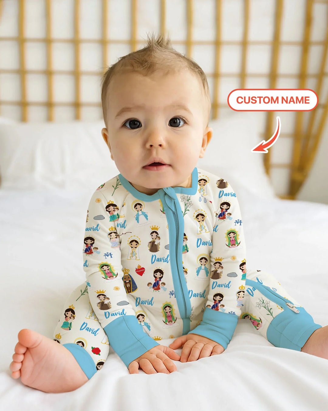 Gerippte Babykleidung mit individuellem Foto - Weich &amp; Skizzenhaft