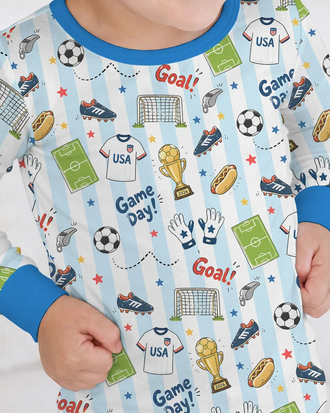 Zweiteiliges Langarm-Pyjama-Set mit Sommerfrüchten