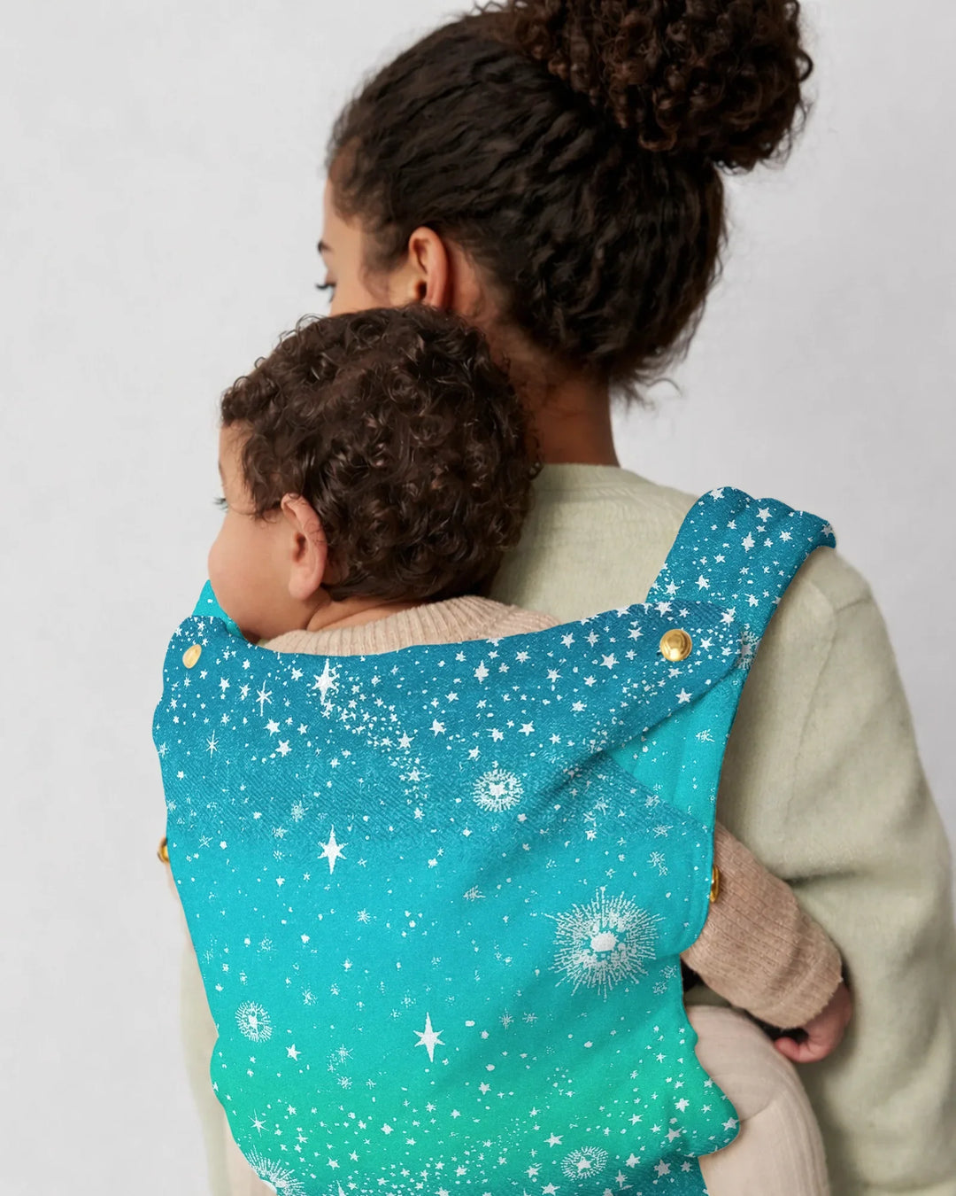Teal Starry Night Glitzer Babytrage