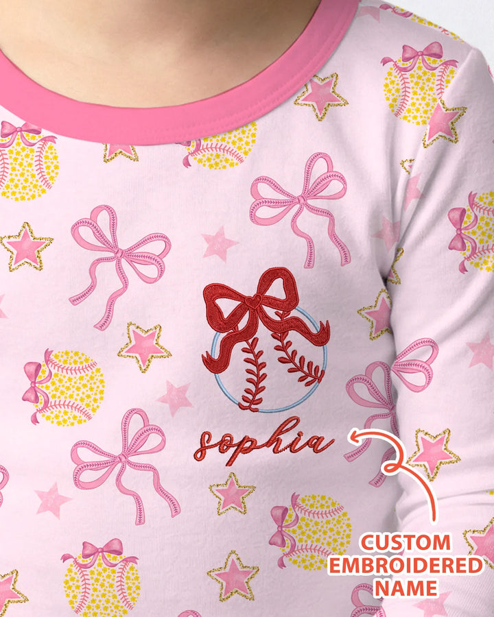 Zweiteiliges Langarm-Pyjama-Set mit Sommerfrüchten
