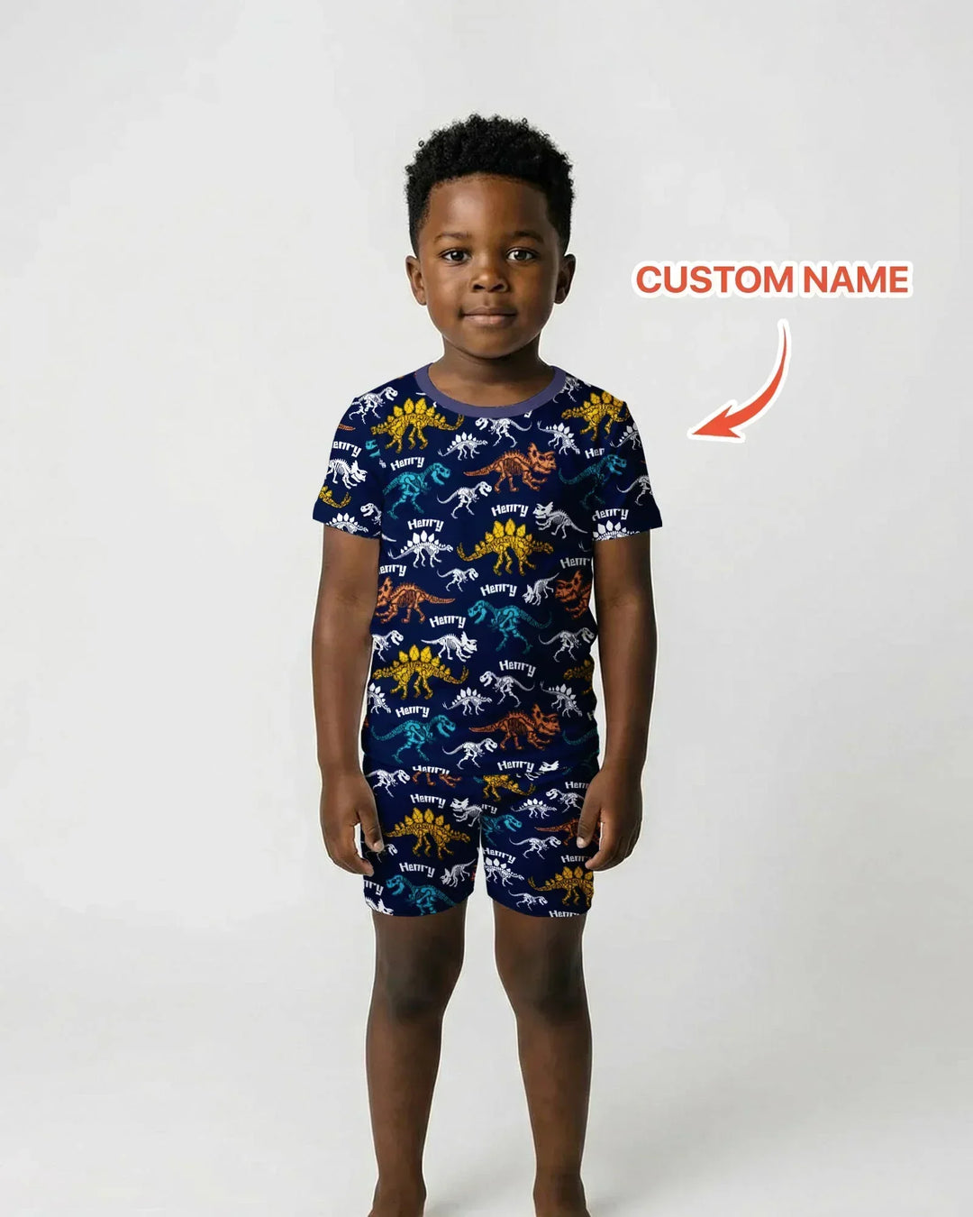 Zweiteiliges Pyjama-Set mit kurzen Ärmeln und Shorts im Sommer-Design