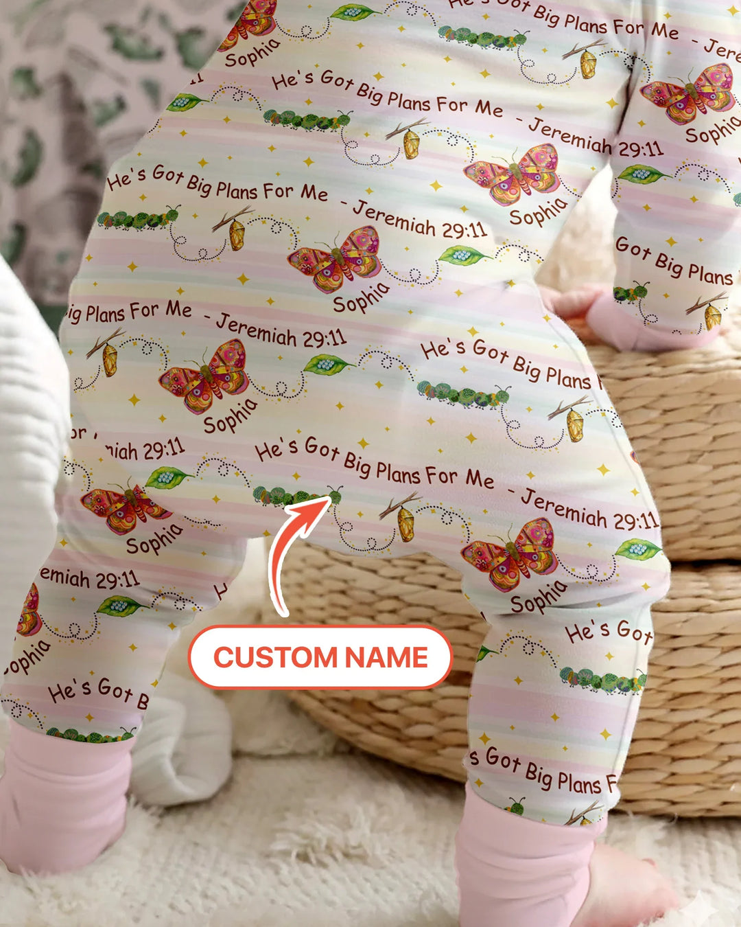 Gerippte Babykleidung mit individuellem Foto - Weich &amp; Skizzenhaft