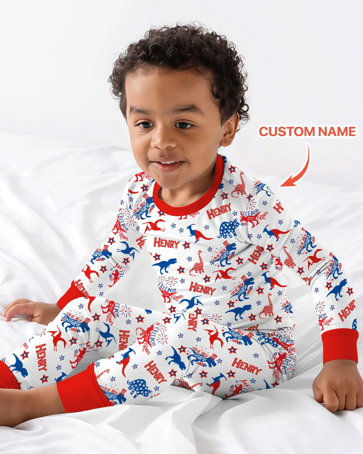 Zweiteiliges Langarm-Pyjama-Set mit Sommerfrüchten