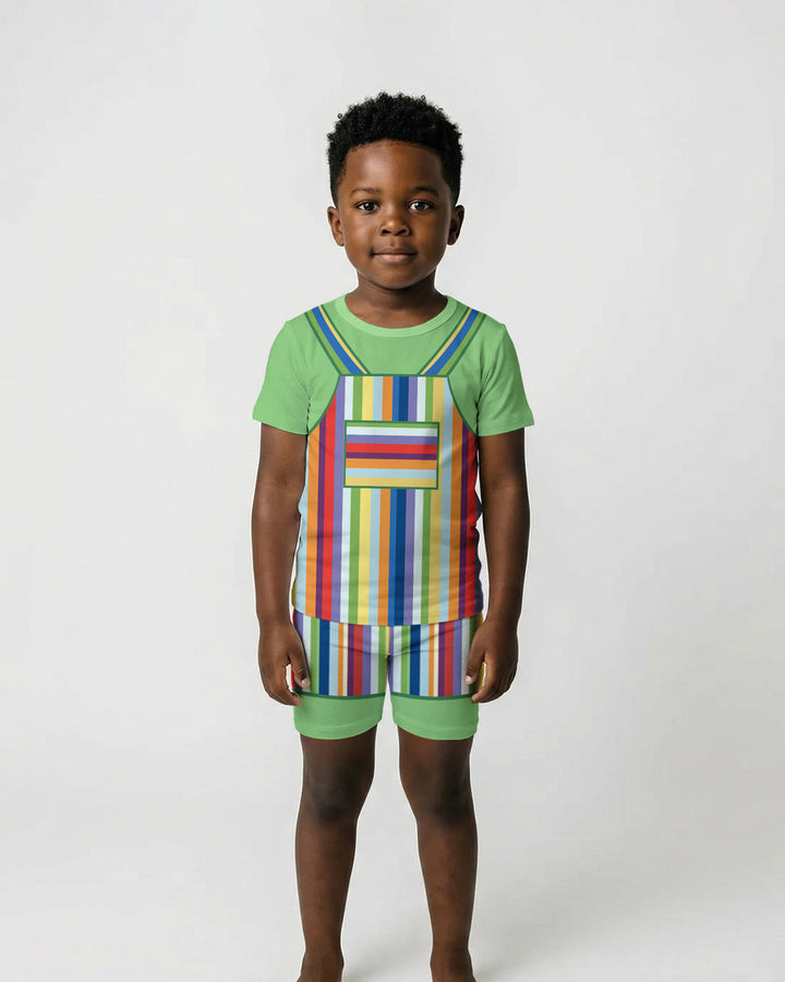 Schlafanzug-Set zweiteilig, kurze Ärmel, kurze Hose, Bambus