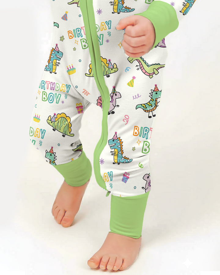 Dino Birthday Boy Bamboo Convertible Zippy