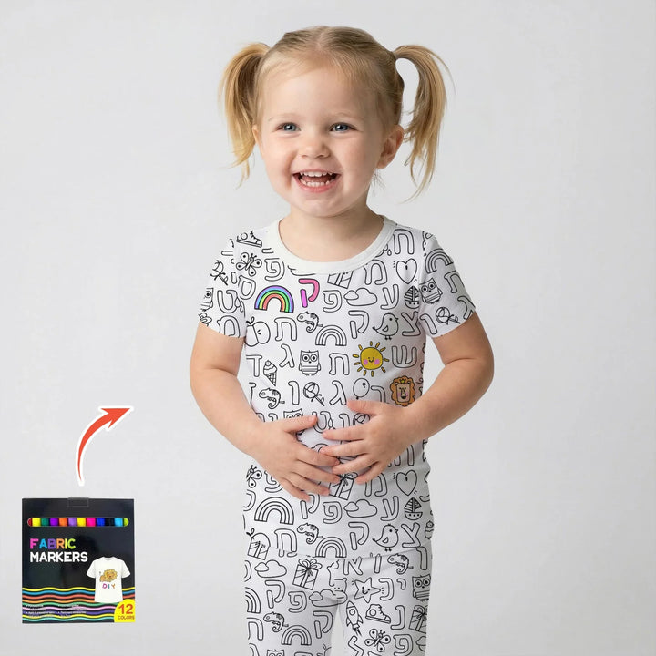 Zweiteiliges, kurzärmliges Pyjama-Set mit Marienkäfern