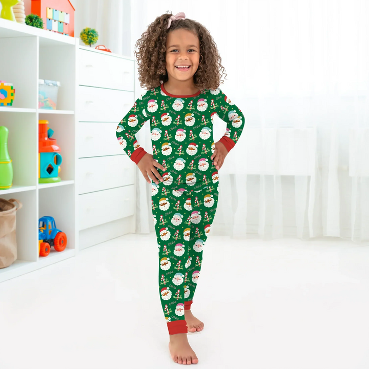 Personalized 1st Christmas Two Piece Long Sleeve Pajama Set , Personalized 1st Christmas Two Piece Long Sleeve Pajama Set - 12-18M