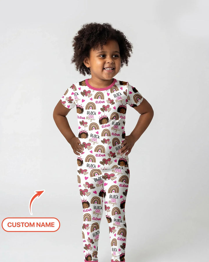 Zweiteiliges, kurzärmliges Pyjama-Set mit Marienkäfern