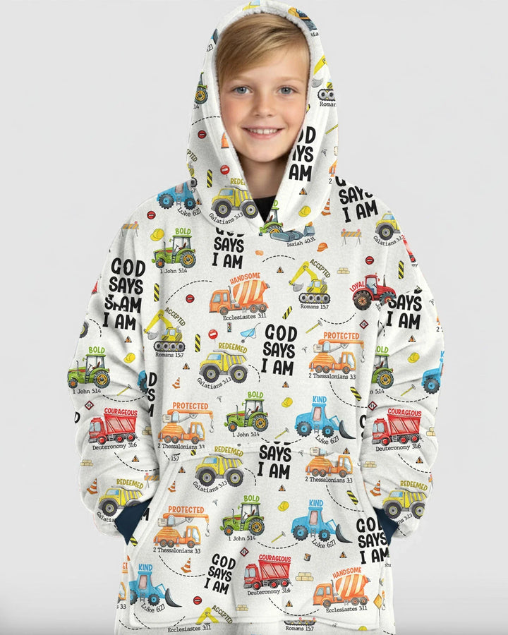 Gott sagt, ich bin Junge Bambus-Decken-Hoodie