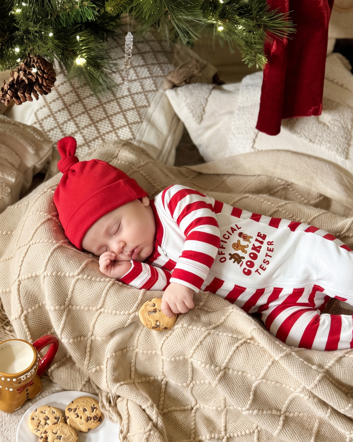 Official Mini Cookies Tester Bamboo Zipper Footie