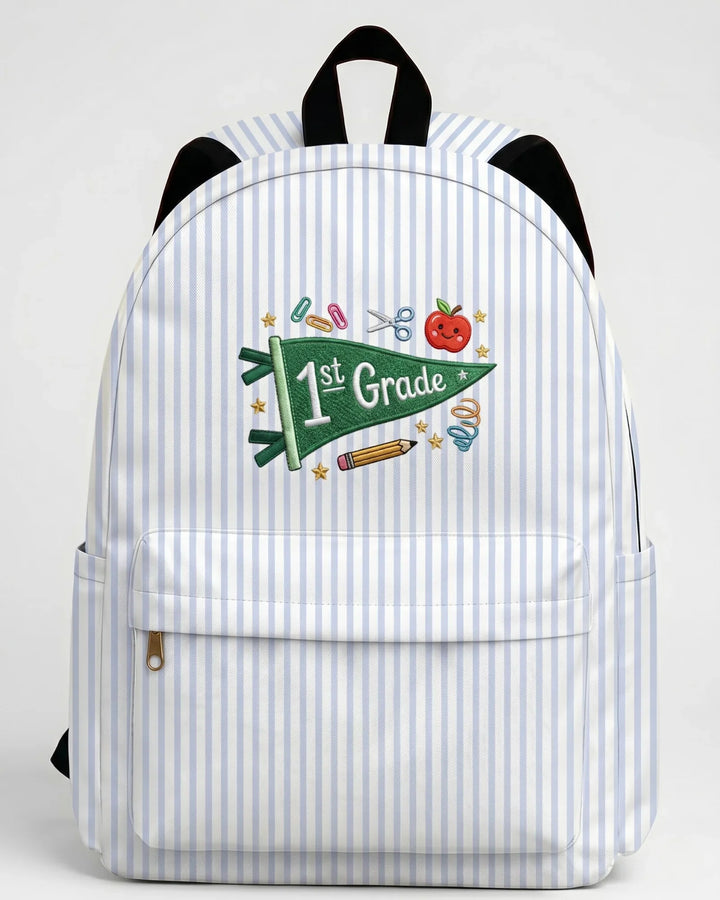 1ST Grade Level Pennant Embroidered Backpack