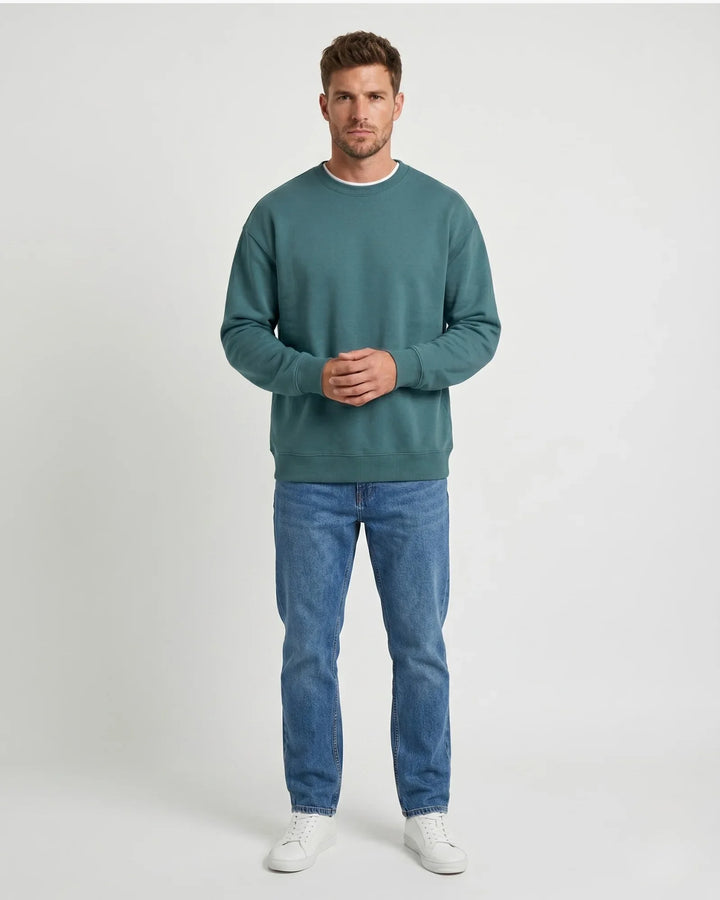 Solid Color Bamboo Adult Crewneck Sweatshirt
