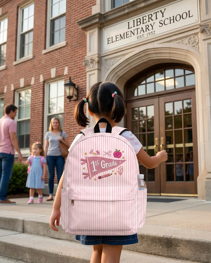 1ST Grade Level Pennant Embroidered Backpack