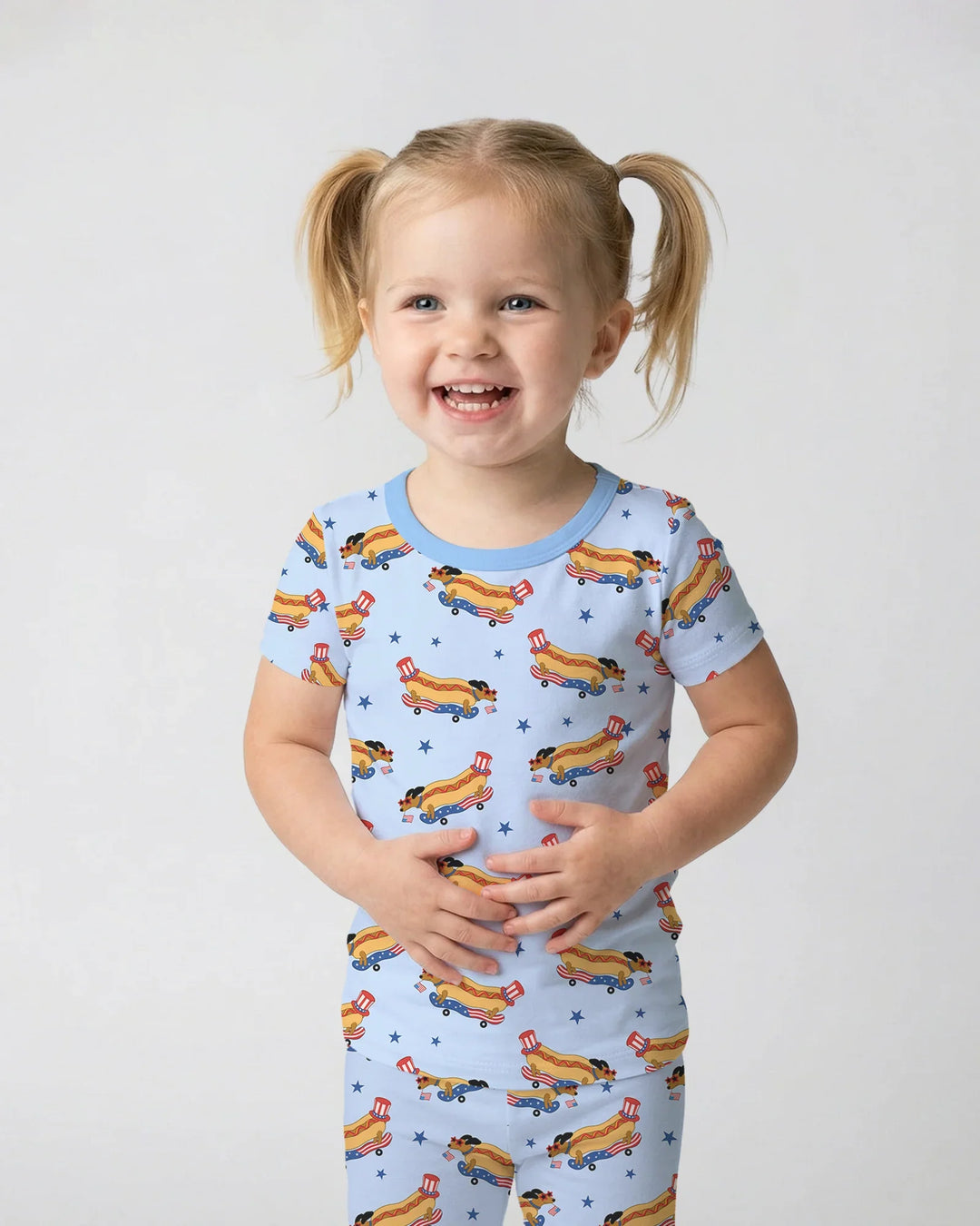 Zweiteiliges, kurzärmliges Pyjama-Set mit Marienkäfern